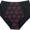"High Waist Bikini Bottoms With Print" Bikini Bottom Black By Rock Rebel By EMP