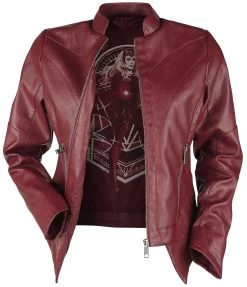 "In The Multiverse Of Madness - Scarlet Witch" Imitation Leather Jacket Red By Doctor Strange -Fashion Lady Clothing Shop 512138c