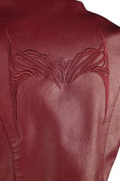 "In The Multiverse Of Madness - Scarlet Witch" Imitation Leather Jacket Red By Doctor Strange -Fashion Lady Clothing Shop 512138d2