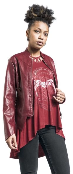 "In The Multiverse Of Madness - Scarlet Witch" Imitation Leather Jacket Red By Doctor Strange -Fashion Lady Clothing Shop 512138wa