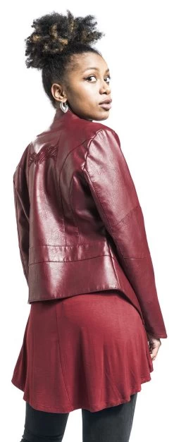 "In The Multiverse Of Madness - Scarlet Witch" Imitation Leather Jacket Red By Doctor Strange -Fashion Lady Clothing Shop 512138wb