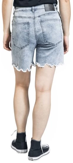 "Shorts With Panda Bear Print" Shorts Light Blue By RED By EMP -Fashion Lady Clothing Shop 512454wb