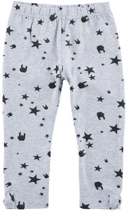 "Set Of Two Kids’ Leggings With Rock Hand And Stars" Leggings Black-grey By EMP Stage Collection -Fashion Lady Clothing Shop 512542c