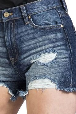 "Destroyed Hotpants" Hot Pants Blue By RED By EMP -Fashion Lady Clothing Shop 513936d