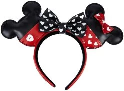 "Loungefly - Mickey And Minnie Valentine" Headband Red-black-white By Mickey Mouse