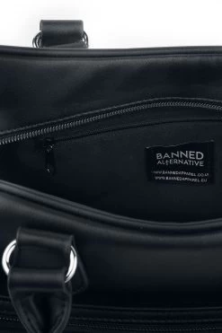 "I Just Wanna Give You The Creeps" Handbag Black-white By Banned Alternative -Fashion Lady Clothing Shop 515500d2