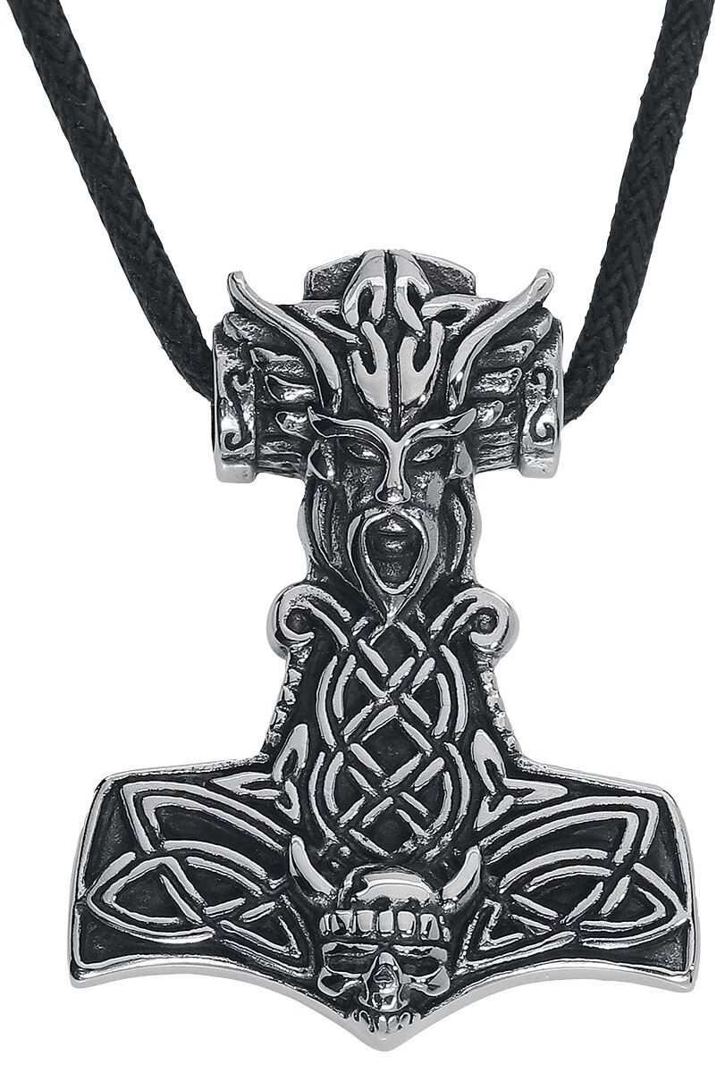 "Thor's Hammer" Necklace Silver-coloured By EtNox Hard And Heavy 1 "Thor's Hammer" Necklace Silver-coloured By EtNox Hard And Heavy