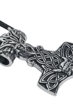 "Thor's Hammer" Necklace Silver-coloured By EtNox Hard And Heavy 7 "Thor's Hammer" Necklace Silver-coloured By EtNox Hard And Heavy -Fashion Lady Clothing Shop 515567d