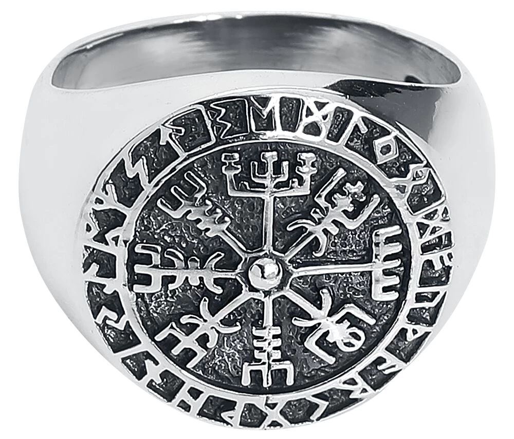"Vegvisir" Ring Silver-coloured By EtNox Magic And Mystic 1 "Vegvisir" Ring Silver-coloured By EtNox Magic And Mystic