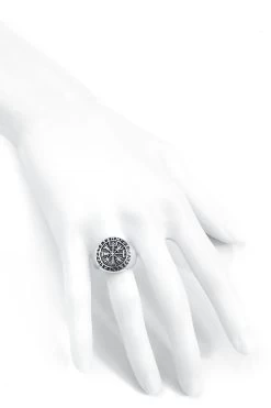 "Vegvisir" Ring Silver-coloured By EtNox Magic And Mystic 8 "Vegvisir" Ring Silver-coloured By EtNox Magic And Mystic -Fashion Lady Clothing Shop 515690c