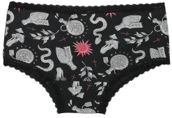 "Three-pack Of Pants With Witch Motifs" Panty Set Black By Gothicana By EMP -Fashion Lady Clothing Shop 519866a3