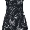 "Anatomy Bone Dress" Short Dress Black-white By Vixxsin