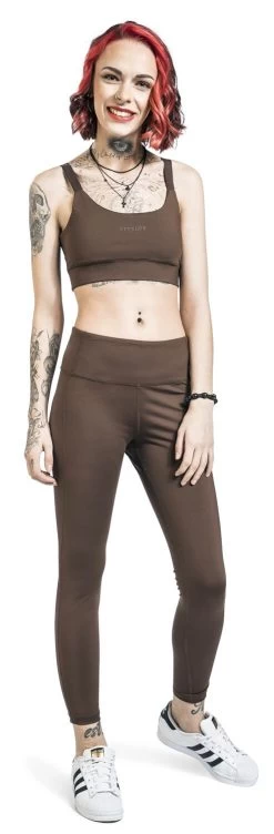 "Chandra" Leggings Brown By Rockupy -Fashion Lady Clothing Shop 520039wa