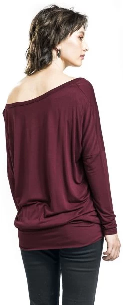 "Long-sleeved Shirt With Forest Print" Long-sleeve Shirt Red By RED By EMP -Fashion Lady Clothing Shop 520252wb