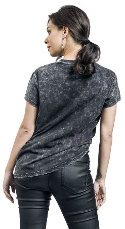 "T-shirt With Alchemy Print" T-Shirt Black By Gothicana By EMP -Fashion Lady Clothing Shop 520319wb