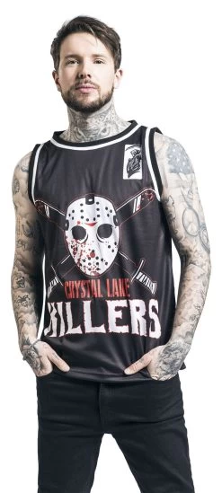 "Crystal Lake Killers" Jersey Black-white-red By Heartless -Fashion Lady Clothing Shop 520384wa