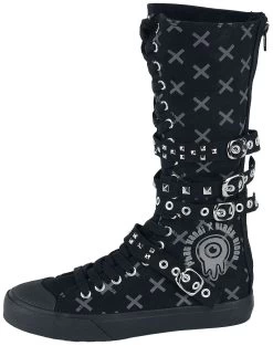 "Phat Kandi X Black Blood By Gothicana Trainers" Sneakers High Black By Black Blood By Gothicana -Fashion Lady Clothing Shop 520776a4