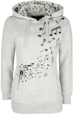 "Dandelion Love" Hooded Sweater Mottled Grey By Full Volume By EMP