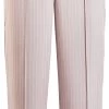 "Pinstripe Turn Up Trouser" Cloth Trousers Pink-white By Voodoo Vixen