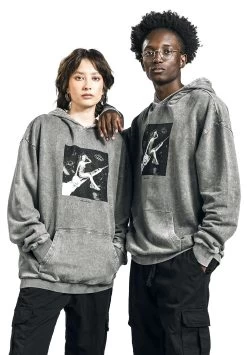 "EMP Special Collection X Urban Classics Unisex Washed Hoodie" Hooded Sweater Grey By EMP Special Collection