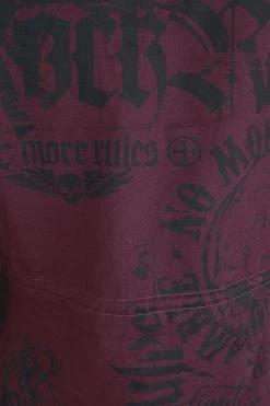 "Winter Jacket With Rock Rebel Prints" Winter Jacket Red-black By Rock Rebel By EMP -Fashion Lady Clothing Shop 521631d