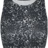 "Ladies’ Tie-dye Sports Bra" Bustier Black-white By Urban Classics