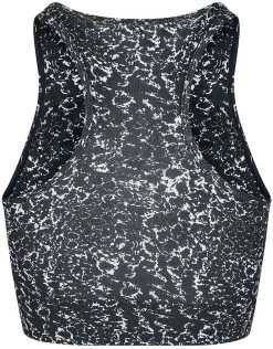 "Ladies’ Tie-dye Sports Bra" Bustier Black-white By Urban Classics -Fashion Lady Clothing Shop 521937b