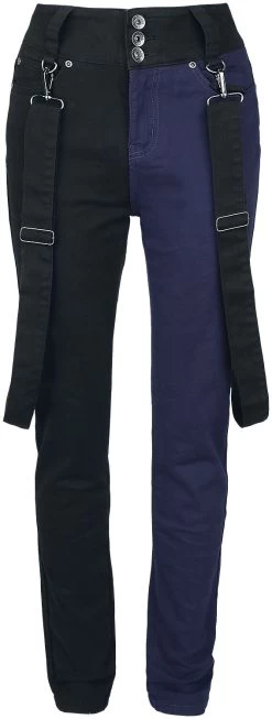 "Two Faced" Jeans Black-lilac By Gothicana By EMP