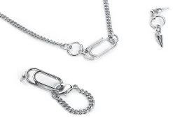 "Basic Clip" Necklace Silver-coloured By Black Premium By EMP -Fashion Lady Clothing Shop 522266d