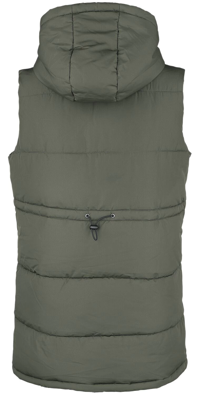 "Aurora Hood Vest" Vest Olive By Noisy May 2 "Aurora Hood Vest" Vest Olive By Noisy May - Image 2