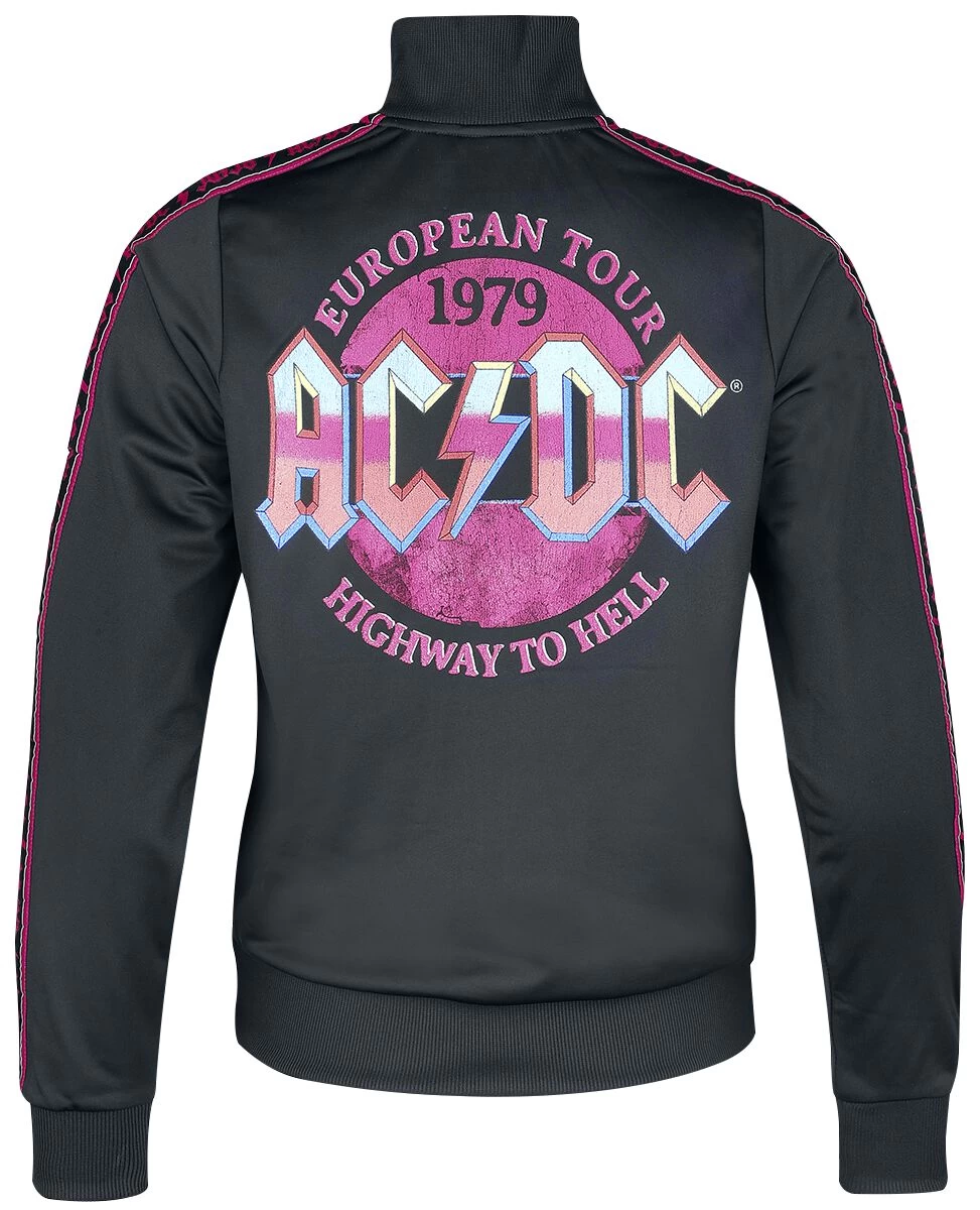 "Amplified Collection - Ladies Taped Tricot Track Top" Tracksuit Top Black By AC/DC 2 "Amplified Collection - Ladies Taped Tricot Track Top" Tracksuit Top Black By AC/DC - Image 2