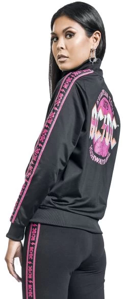 "Amplified Collection - Ladies Taped Tricot Track Top" Tracksuit Top Black By AC/DC 9 "Amplified Collection - Ladies Taped Tricot Track Top" Tracksuit Top Black By AC/DC -Fashion Lady Clothing Shop 523659wb