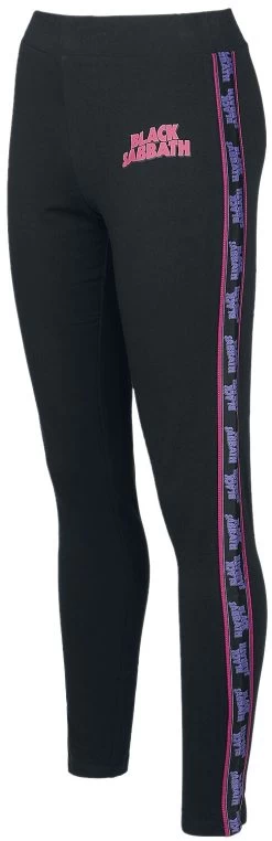 "Amplified Collection - Ladies Cotton Taped Yoga Leggings" Leggings Black By Black Sabbath -Fashion Lady Clothing Shop 523666c
