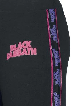 "Amplified Collection - Ladies Cotton Taped Yoga Leggings" Leggings Black By Black Sabbath -Fashion Lady Clothing Shop 523666d