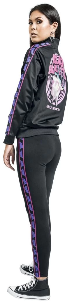 "Amplified Collection - Ladies Cotton Taped Yoga Leggings" Leggings Black By Black Sabbath -Fashion Lady Clothing Shop 523666wb