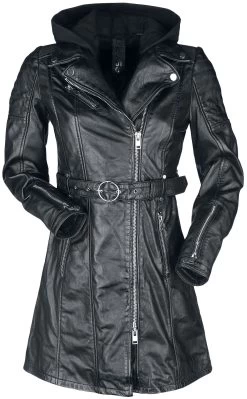 "G2WCyara Slim Fit" Leather Coat Black By Gipsy