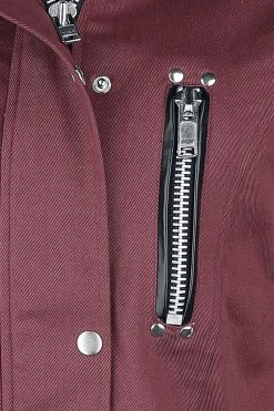 "Jacket With Faux Leather And Rivet Details" Winter Jacket Black-red By Gothicana By EMP 7 "Jacket With Faux Leather And Rivet Details" Winter Jacket Black-red By Gothicana By EMP -Fashion Lady Clothing Shop 525281d