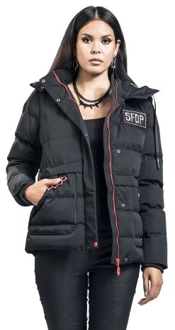 "EMP Signature Collection" Winter Jacket Black By Five Finger Death Punch -Fashion Lady Clothing Shop 525414wa