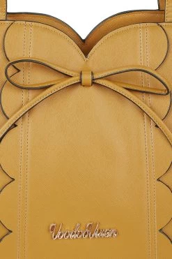 "Bow Front Scalloped Shopper Bag" Handbag Brown By Voodoo Vixen 10 "Bow Front Scalloped Shopper Bag" Handbag Brown By Voodoo Vixen -Fashion Lady Clothing Shop 525809d2