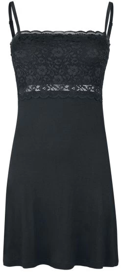 "Nightgown With Lace" Nightshirt Black By Black Premium By EMP