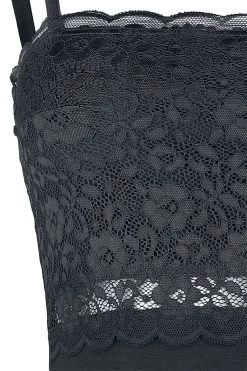 "Nightgown With Lace" Nightshirt Black By Black Premium By EMP -Fashion Lady Clothing Shop 525861d