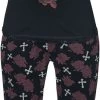 "Pyjamas With Roses And Skull" Pyjama Black By Rock Rebel By EMP