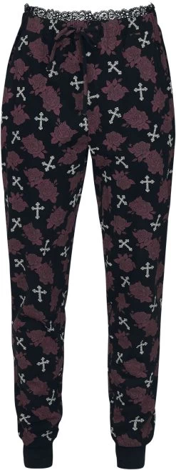 "Pyjamas With Roses And Skull" Pyjama Black By Rock Rebel By EMP 11 "Pyjamas With Roses And Skull" Pyjama Black By Rock Rebel By EMP -Fashion Lady Clothing Shop 526034c2