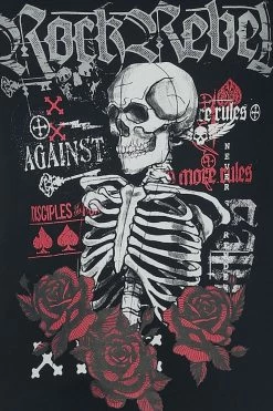 "Pyjamas With Roses And Skull" Pyjama Black By Rock Rebel By EMP 10 "Pyjamas With Roses And Skull" Pyjama Black By Rock Rebel By EMP -Fashion Lady Clothing Shop 526034d