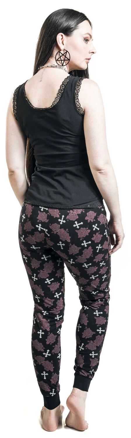 "Pyjamas With Roses And Skull" Pyjama Black By Rock Rebel By EMP 7 "Pyjamas With Roses And Skull" Pyjama Black By Rock Rebel By EMP - Image 7