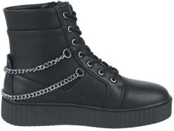 "Trainers With Zip And Chains" Sneakers High Black By Gothicana By EMP -Fashion Lady Clothing Shop 526317a3