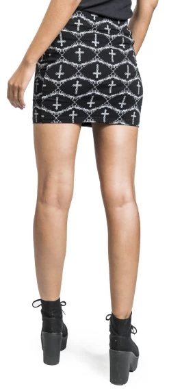 "Gothicana X Anne Stokes - Double Pack Of Skirts" Short Skirt Black By Gothicana By EMP -Fashion Lady Clothing Shop 526335wb