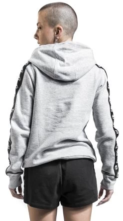 "Kappa X EMP Hooded Sweater" Hooded Sweater Mottled Grey By EMP Special Collection -Fashion Lady Clothing Shop 526466wb