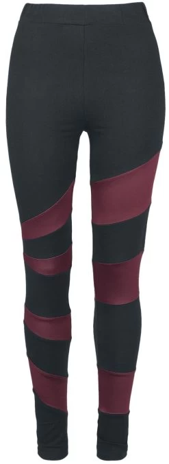"Built For Comfort" Leggings Black-red By Black Premium By EMP