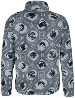 "Houses & Symbols" Fleece Jacket Grey By Harry Potter -Fashion Lady Clothing Shop 527640b